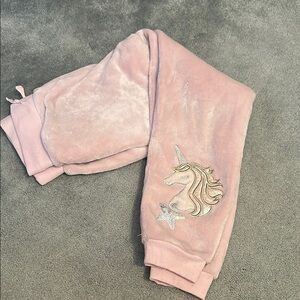Pink Unicorn Kids Fuzzy Pants